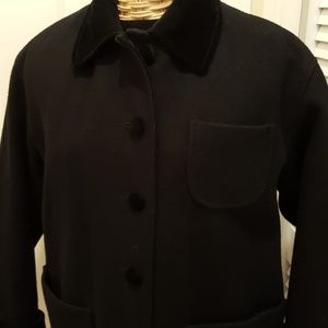 Amazing Wool & Velvet Coat! Proper Wool Jacket Made in USA